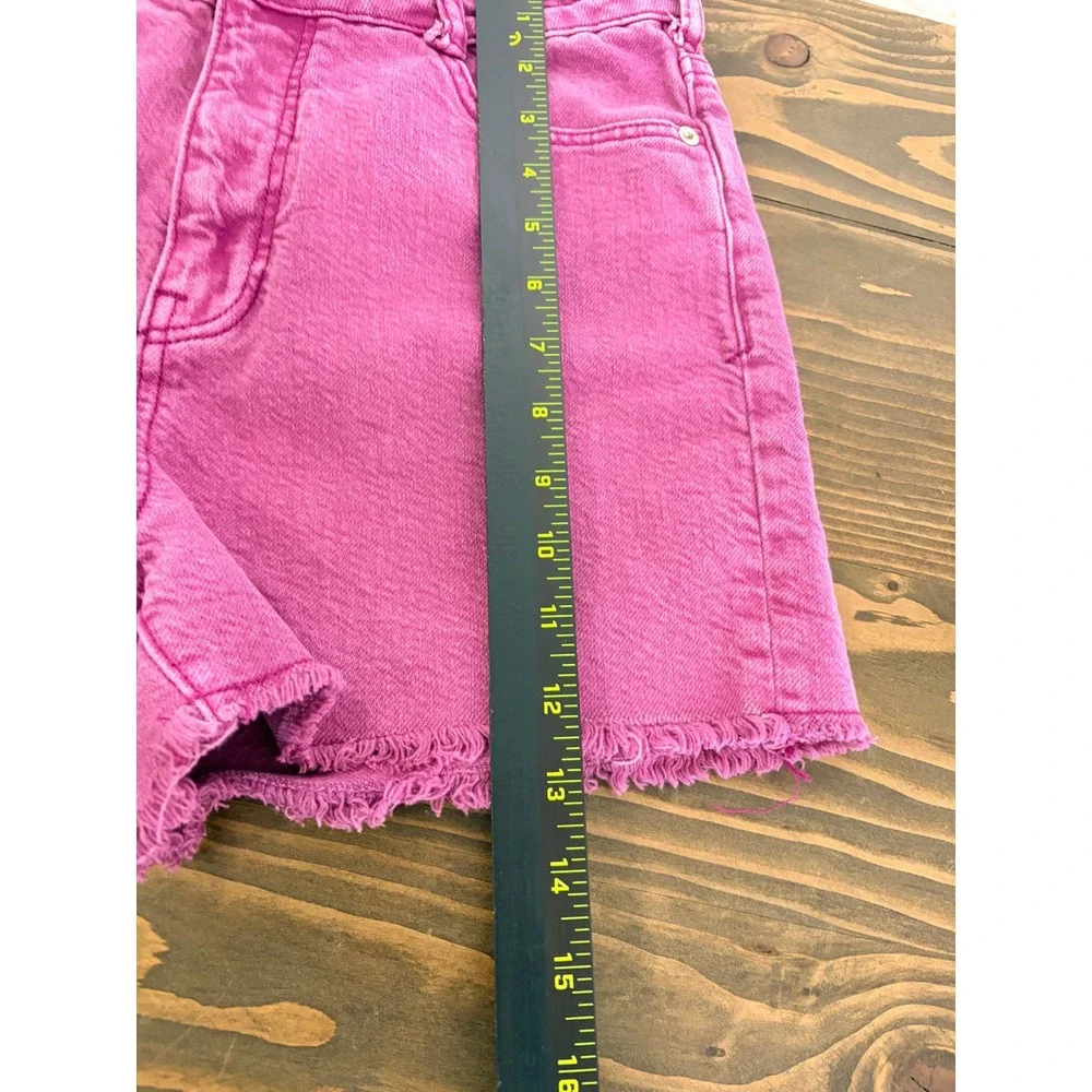 Anthropologie Pilcro Cut Off Jean Shorts Women 26 Purple Mid Rise Pockets - Picture 14 of 14